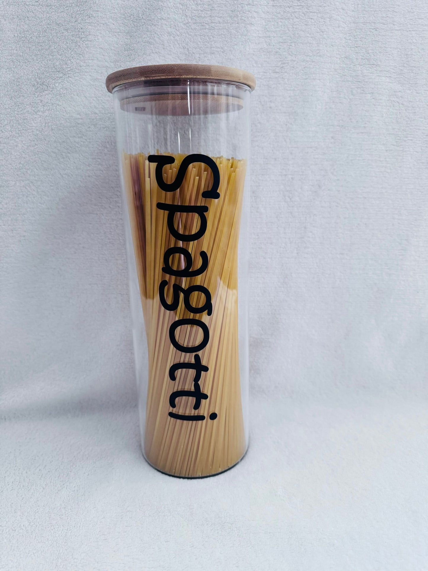Vorratsglas Nudeln mit Spruch