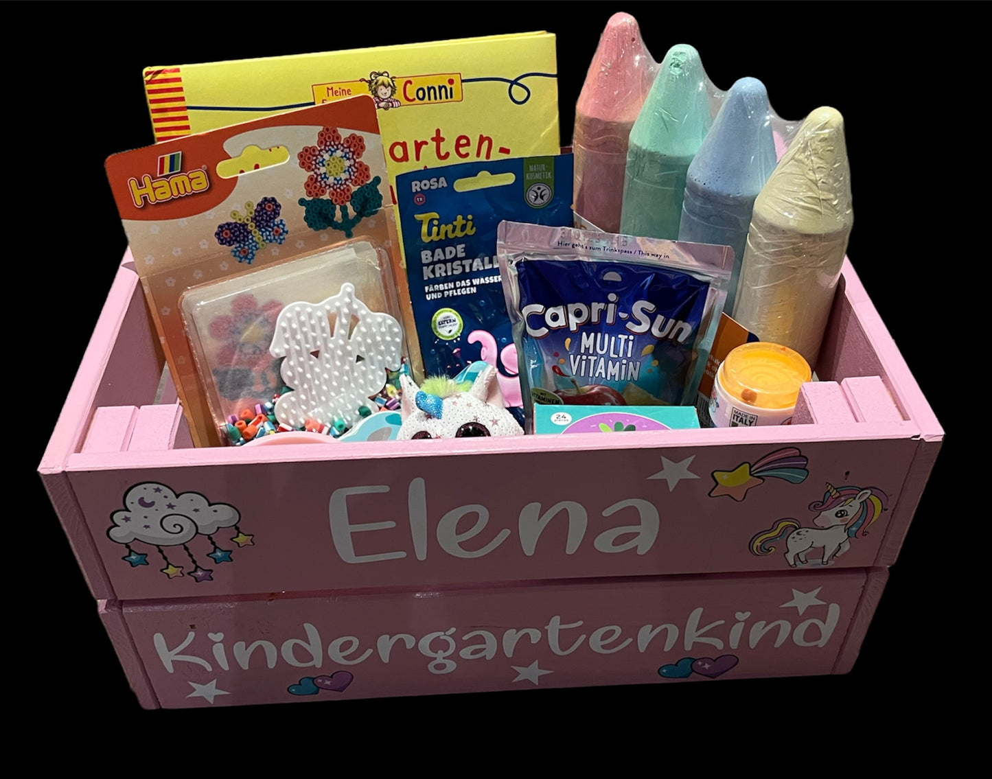 Kindergarten- Kiste gefüllt